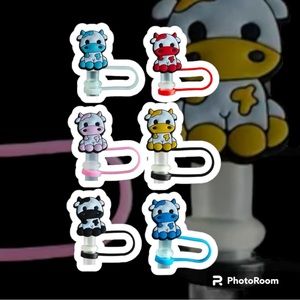 straw cow cover for your cups